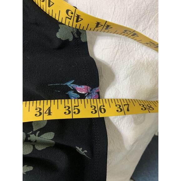 J Jill Wearever Collection Midi Dress Small Black FLoral Long Sleeve Ponte Knit - Picture 5 of 10